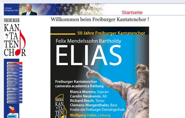Vorschau von www.freiburger-kantatenchor.de, Freiburger Kantatenchor