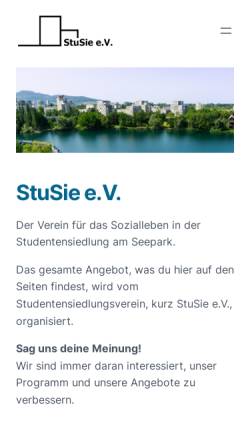 Vorschau der mobilen Webseite www.studentensiedlung.de, StudentenSiedlung (StuSie)