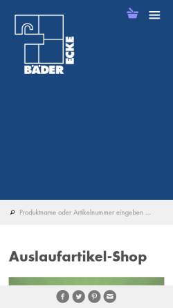 Vorschau der mobilen Webseite www.baederecke.de, Bäder Ecke