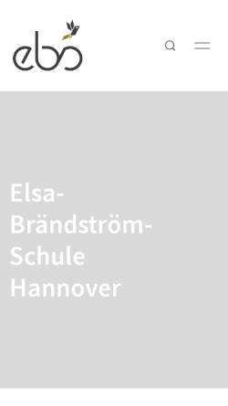 Vorschau der mobilen Webseite www.ebs-hannover.de, Elsa-Brändström-Schule