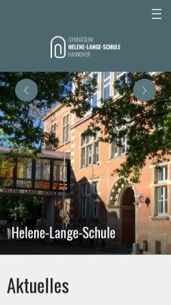 Vorschau der mobilen Webseite www.hlshannover.de, Helene-Lange-Schule
