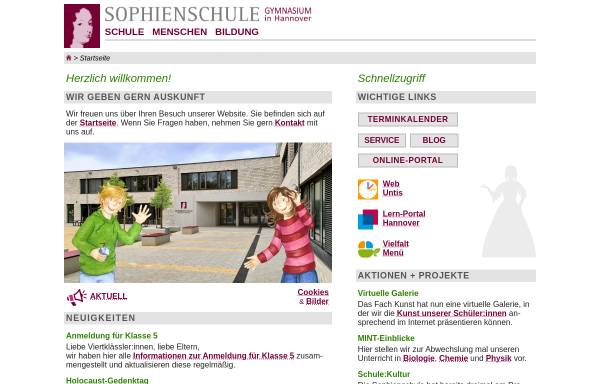 Vorschau von www.sophienschule.de, Sophienschule