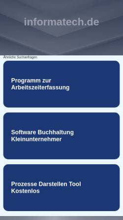 Vorschau der mobilen Webseite www.informatech.de, informatech GmbH