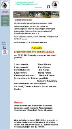 Vorschau der mobilen Webseite www.freizeitreiter-niederrhein.de, Interessengemeinschaft Freizeitreiter Niederrhein e.V.
