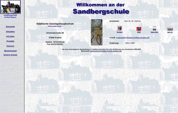 Vorschau von www.hssbs.krefeld.schulen.net, Gem. Hauptschule Schmiedestrasse - Sandbergschule -