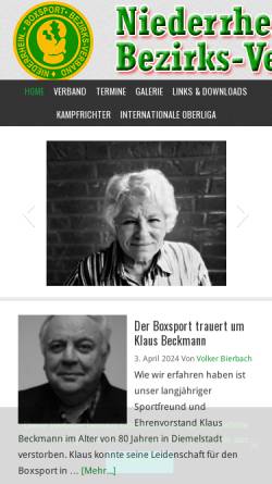 Vorschau der mobilen Webseite www.nabvev.de, Niederrheinischer Amateur-Box-Verband e.V.