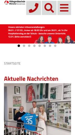 Vorschau der mobilen Webseite www.hildegardisschule.de, Hildegardisschule
