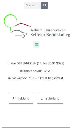 Vorschau der mobilen Webseite ketteler-berufskolleg.de, Wilhelm-Emmanuel-von-Ketteler-Berufskolleg