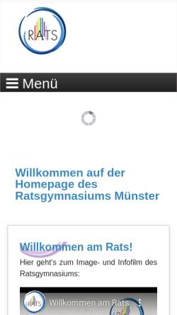 Vorschau der mobilen Webseite www.rats-ms.de, Ratsgymnasium