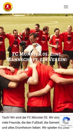 Vorschau der mobilen Webseite www.fcms05.de, FC Münster 05 e.V.