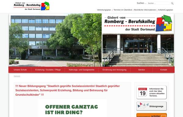 Vorschau von www.rombergbk.de, Gisbert von Romberg Berufskolleg