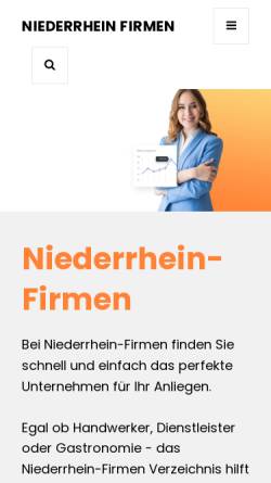 Vorschau der mobilen Webseite www.niederrhein-firmen.de, Niederrhein Firmen