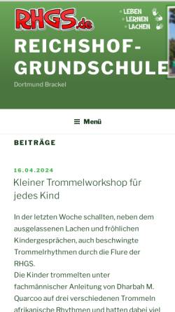 Vorschau der mobilen Webseite rhgs.de, Reichshof-Grundschule