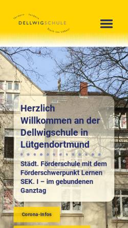 Vorschau der mobilen Webseite dellwigschule.de, Dellwigschule