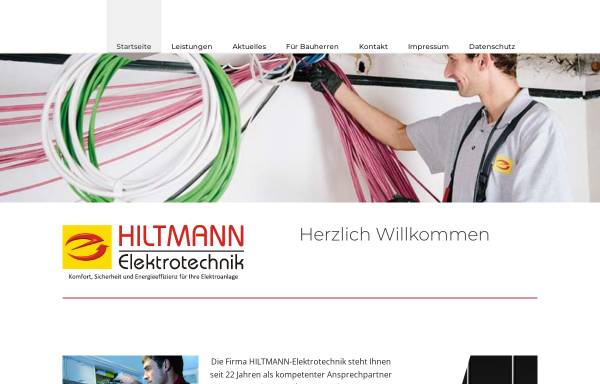Vorschau von www.elektro-hiltmann.de, Hiltmann Elektrotechnik