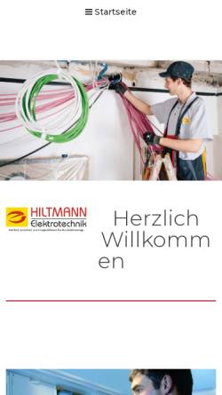Vorschau der mobilen Webseite www.elektro-hiltmann.de, Hiltmann Elektrotechnik
