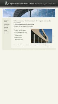 Vorschau der mobilen Webseite www.ing-buero-breder.de, Ingenieurbüro Breder