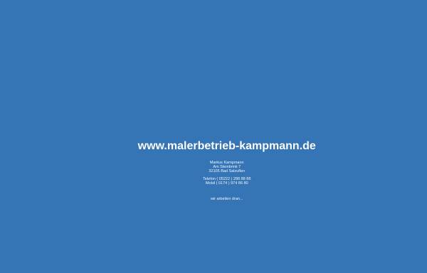 Vorschau von www.malerbetrieb-kampmann.de, Malerbetrieb Kampmann