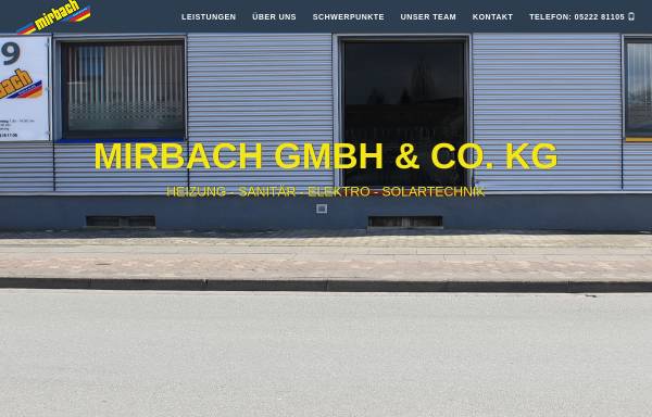 Vorschau von www.mirbach-heizungsbau.de, Mirbach GmbH & Co. KG