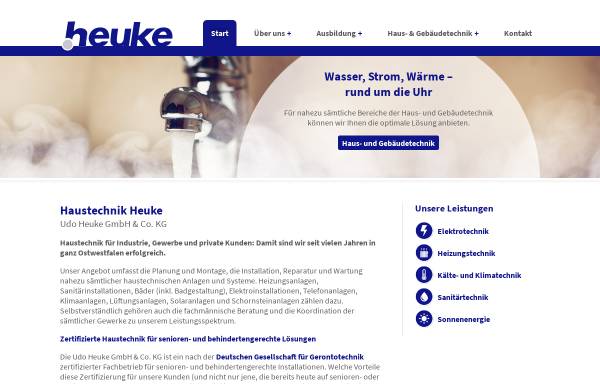 Vorschau von www.haustechnik-heuke.de, Udo Heuke GmbH & Co. KG
