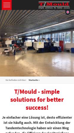 Vorschau der mobilen Webseite www.tandem-werkzeug.de, T/Mould GmbH & Co. KG