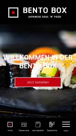 Vorschau der mobilen Webseite www.bentobox.de, Bento Box