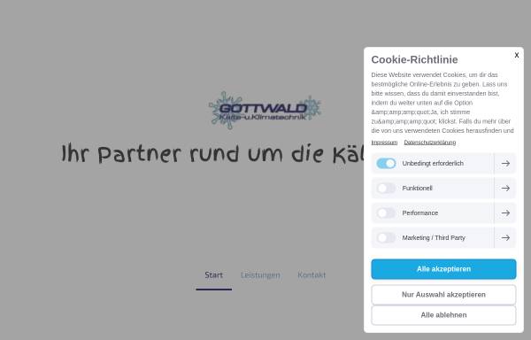 Vorschau von www.gottwald-kaelte.de, Gottwald Kälte- und Klimatechnik GmbH