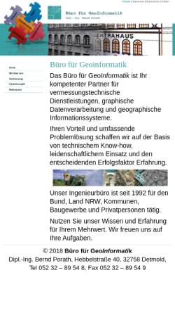 Vorschau der mobilen Webseite www.geo-informatik.com, Büro für Geoinformatik, Dipl.-Ing. Bernd Porath