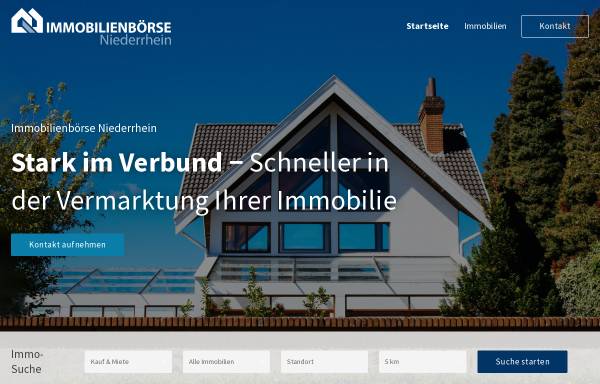 Vorschau von www.immobilienboerse-niederrhein.de, Immobilienbörse Niederrhein e.V.