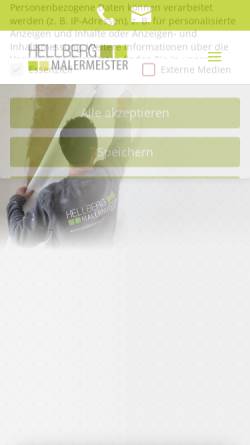 Vorschau der mobilen Webseite www.malerbetrieb-hellberg.de, Rolf Hellberg