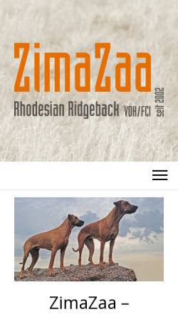 Vorschau der mobilen Webseite www.zimazaa.de, Zimazaa