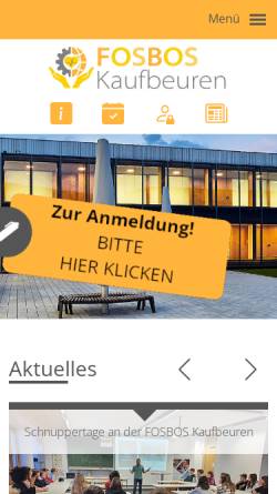 Vorschau der mobilen Webseite www.bos-kaufbeuren.de, FOS & BOS Kaufbeuren