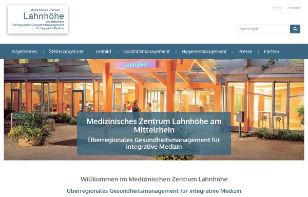 Vorschau von www.lahnhoehe.de, Klinik Lahnhöhe Krankenhausgesellschaft mbH & Co KG
