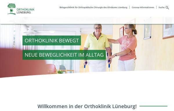 Vorschau von www.orthoklinik-lueneburg.de, Orthoklinik Lüneburg GmbH