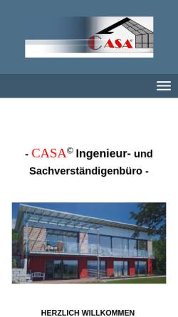 Vorschau der mobilen Webseite www.casa-ingenieurbuero.de, Casa Ingenieurbüro