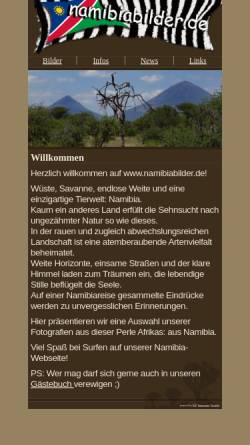 Vorschau der mobilen Webseite www.namibiabilder.de, Namibiabilder [Marco Anderson]