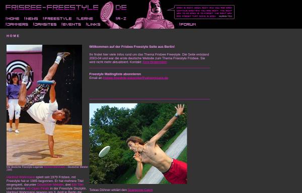 Vorschau von www.frisbee-freestyle.de, Frisbee Freestyle