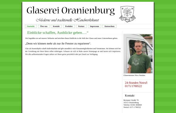 Vorschau von www.glaserei-oranienburg.de, Glaserei Oranienburg GbR