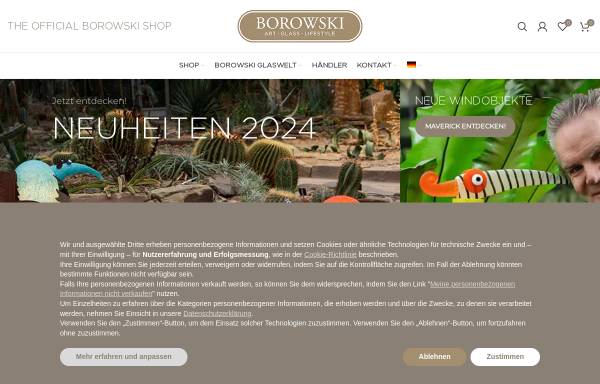 Vorschau von www.borowski-glas.de, Glasstudio Borowski GmbH