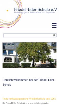 Vorschau der mobilen Webseite www.friedel-eder-schule.de, Friedel-Eder-Schule München