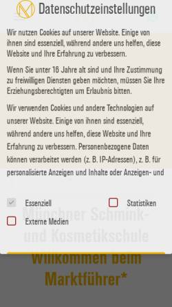 Vorschau der mobilen Webseite www.muenchner-kosmetikschule.de, Münchner Schmink- und Kosmetikschule - Frau Friedl Groh Kosmetik GmbH