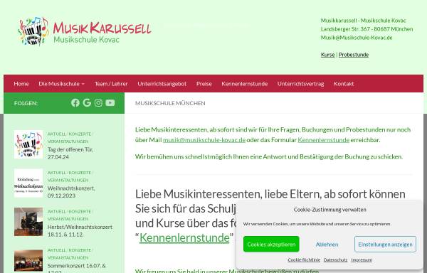 Vorschau von www.musikschule-kovac.de, Musikschule Kovac