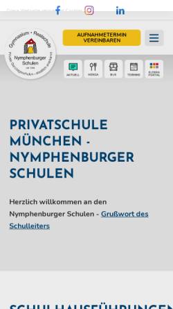 Vorschau der mobilen Webseite www.nymphenburger-schulen.de, Nymphenburger Schulen