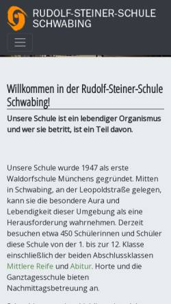 Vorschau der mobilen Webseite waldorfschule-schwabing.de, Rudolf-Steiner-Schule Schwabing