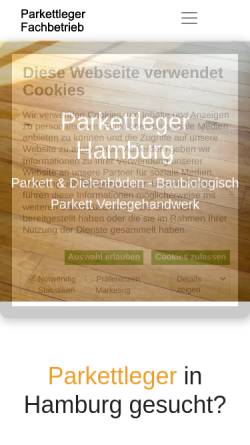 Vorschau der mobilen Webseite www.parkett-baubiologisch.de, Parkett und Holzfußböden Wolfgang Lützow