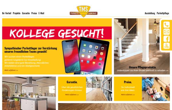 Vorschau von www.tms-hamburg.de, Parkett- und Laminatverlegung Thomas Schulz