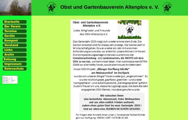 Vorschau von www.ogv-altenplos.de, Obst- und Gartenbauverein Altenplos