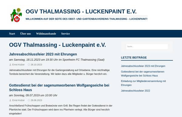 Vorschau von www.ogv-thalmassing.de, OGV Thalmassing/Luckenpaint