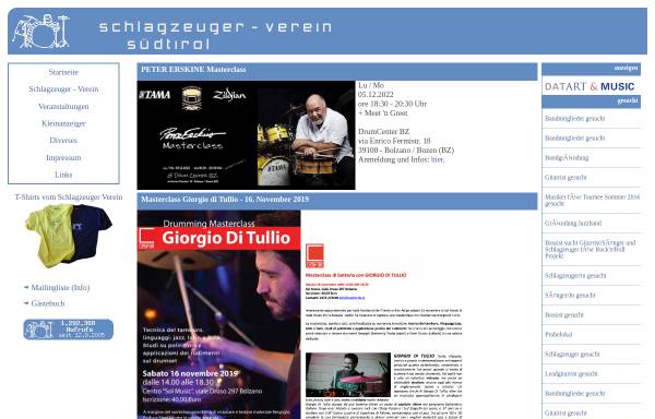 Vorschau von www.schlagzeug.it, Schlagzeugerverein Südtirol