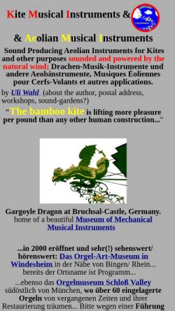 Vorschau der mobilen Webseite www.windmusik.com, Aeolian Musical Instruments